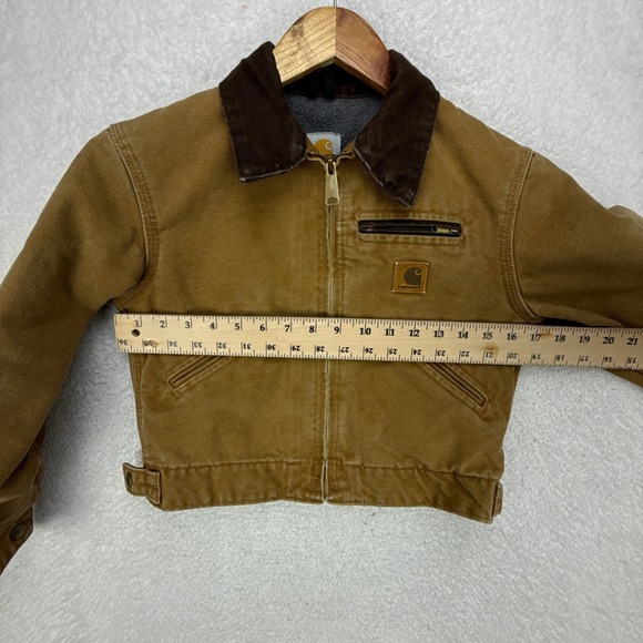 Carhartt Detroit Jacket Fleece Lined Youth Medium (8/10) YYJ97 BRN Brown - Picture 5 of 12